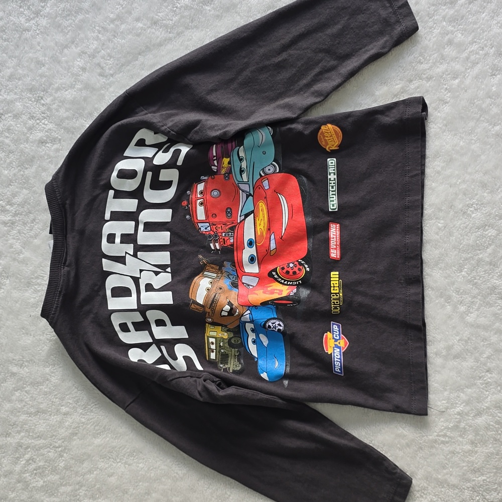 Zara Kids Long Sleeve Tee - Black with Cars Lightning Mcqueen Design - Picture 12 of 13